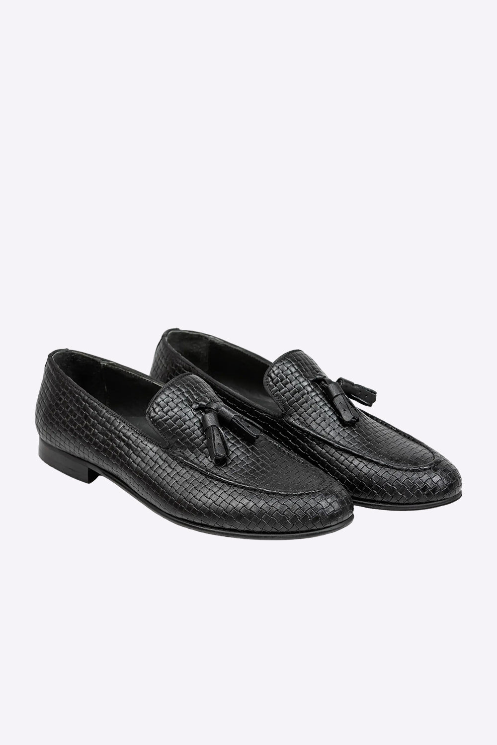 Burnished Tassel Loafers Black | Lodevole