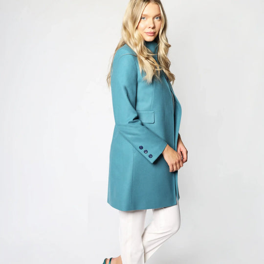 Lodevole Women's True Classic Winter Coat Turquoise Side