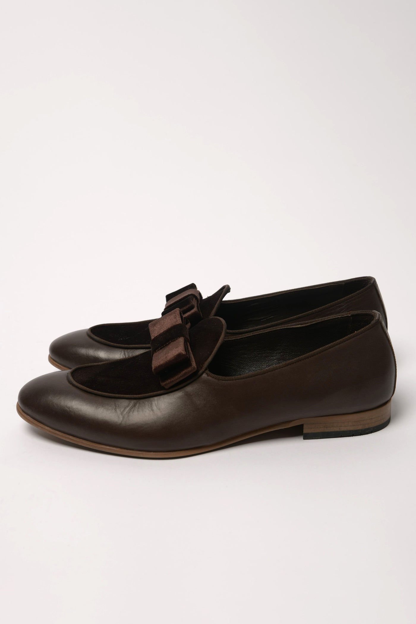 Cocoa Brown Velvet Belgian Suede Loafers