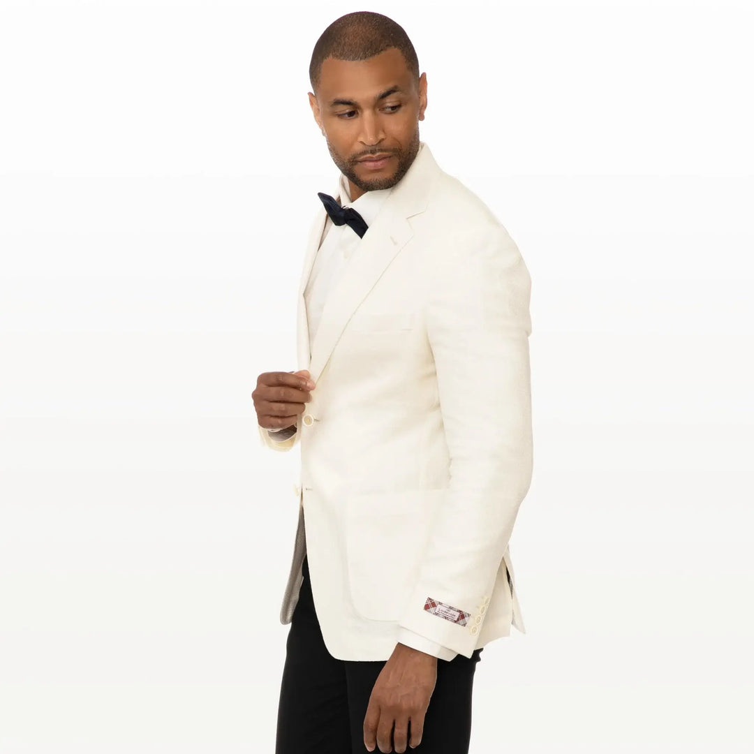 Slim Fit Blazer Ivory White Lodevole