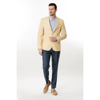 Lodevole Mens Slim Fit Trousers Midnight Blue Outfit