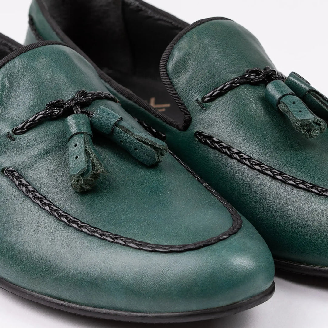 Tassel Loafers Teal Green | Lodevole Tassel Loafers Teal Green | Lodevole