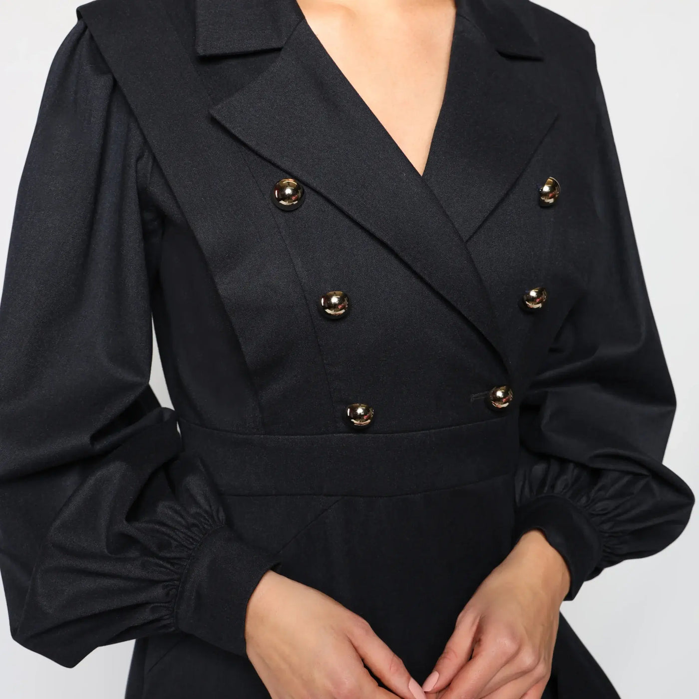 Lodevole Womens Luxe Perfection Dress Black Close Up View