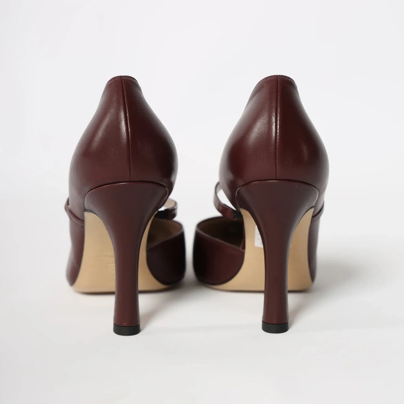 Lodevole Womens Statement Style Pumps Burgundy Back View