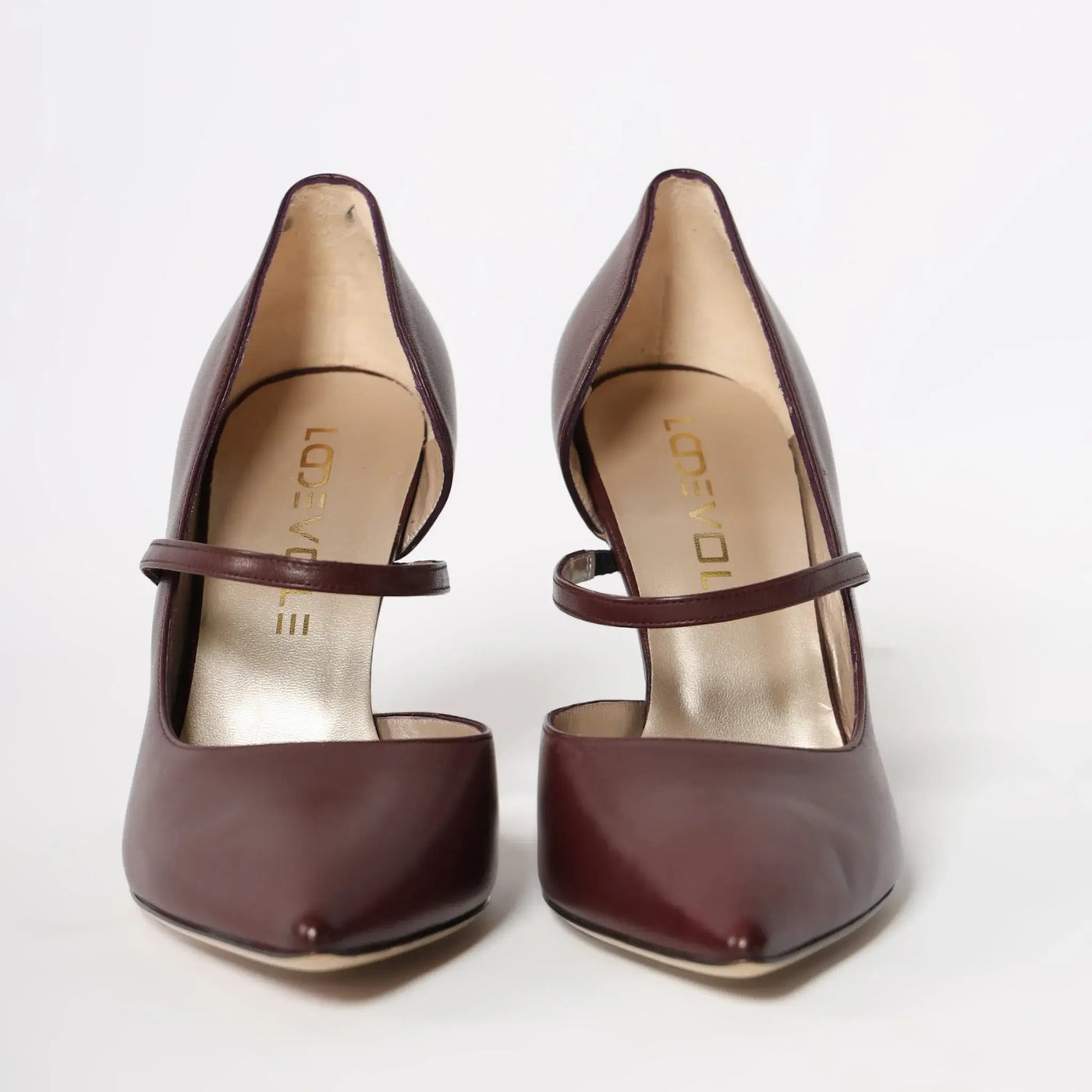 Lodevole Womens Statement Style Pumps Burgundy Front View