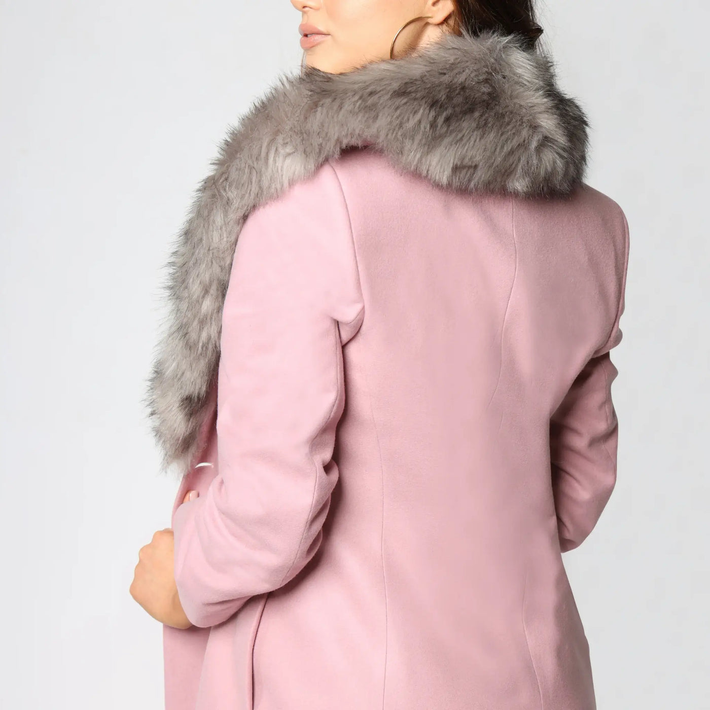 Lodevole Women's Style Alert Winter Coat Pink Back