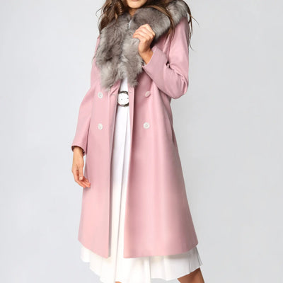Lodevole Women's Style Alert Winter Coat Pink Front Open