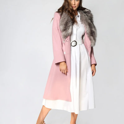 Lodevole Women's Style Alert Winter Coat Pink Front
