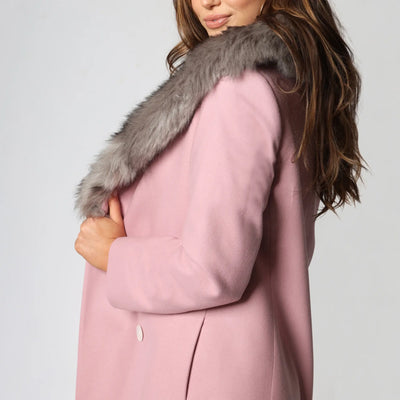 Lodevole Women's Style Alert Winter Coat Pink Side