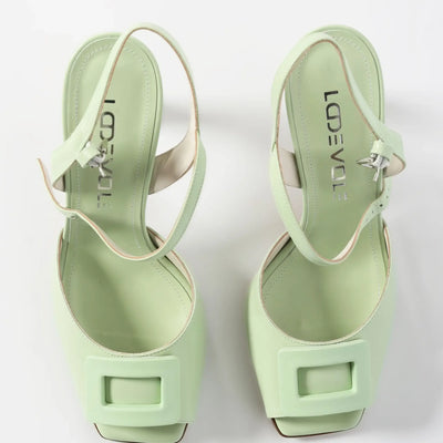 Lodevole Womens Timeless Treasure Sandals Pastel Green Above View