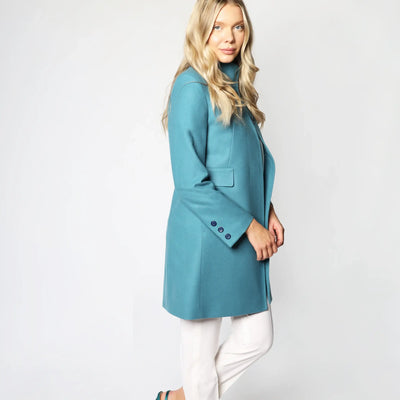 Lodevole Women's True Classic Winter Coat Turquoise Side