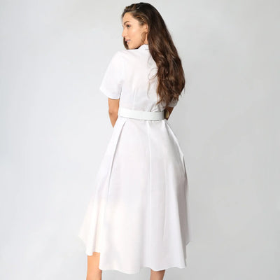 Lodevole Womens Victorian Elegance Dress White Back View