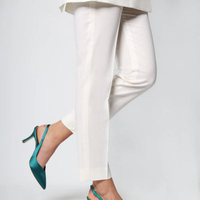 Womens Lodevole Here to Rule Trousers White Side View