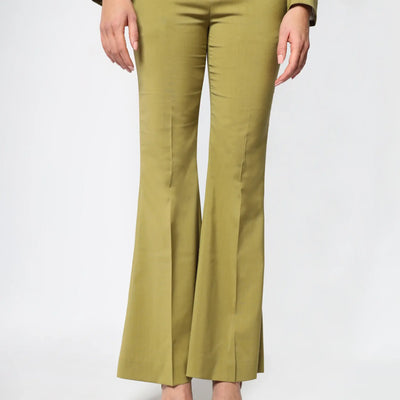 Womens Lodevole New Rules Trousers Green Front View